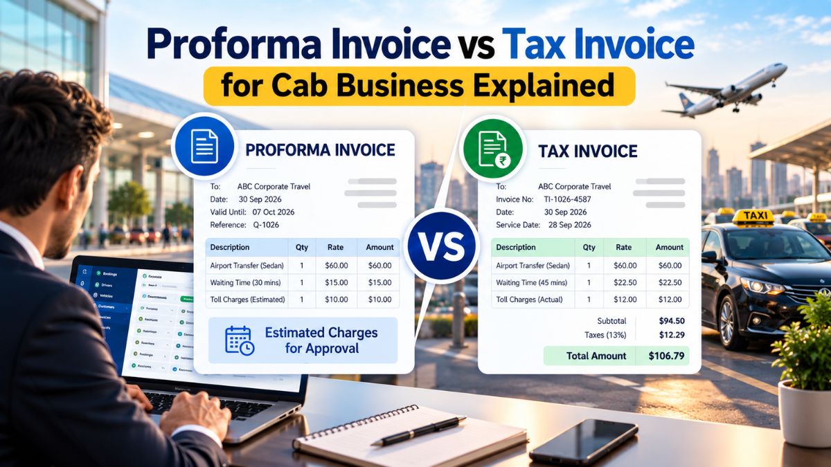 Proforma Invoice vs Tax Invoice for Cab Business Explained